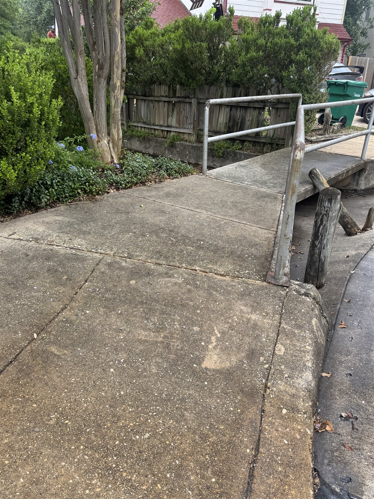 Sidewalk & Walkway before pressure washing in San Antonio